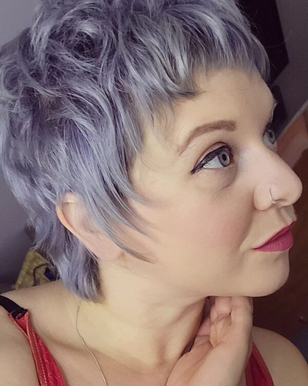 Purple Pixie Cut Westend Glasgow